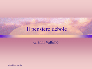 Gianni Vattimo - Il Pensiero Debole.
