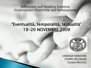 Anafora Eventiva: risultati empirici di annotazione