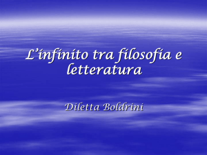 L`infinito tra filosofia e letteratura