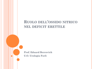 Ruolo dell`ossido nitrico nel deficit erettile