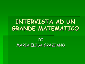 intervista ad un grande matematico