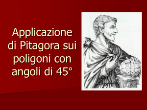 Applicazione di Pitagora sui poligoni con angoli di 45°