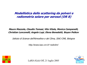 Presentazione di PowerPoint - CNR-ISAC