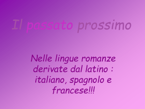 Cosa indica il passato prossimo?????