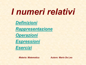I numeri relativi - Brigantaggio.net