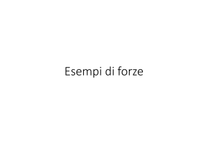 Esercizi sulle forze - Macroarea di Scienze