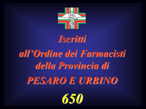 Presentazione di PowerPoint - Ordine dei Farmacisti di Pesaro