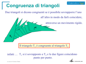 criteri di congruenza dei triangoli 2d e 1d