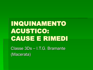 INQUINAMENTO ACUSTICO: CAUSE E RIMEDI