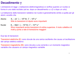 Decadimento gamma - INFN Cagliari