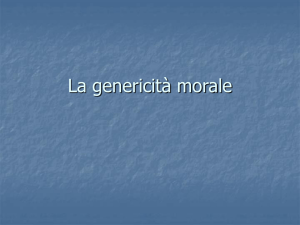 La genericità morale