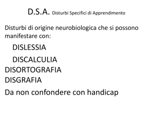 D.S.A. Disturbi Specifici di Apprendimento