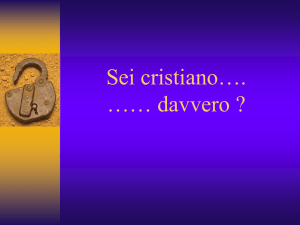 Cristiano davvero - Chiesa Cristiana Jeshua