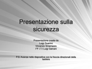 Presentazione sulla sicurezza