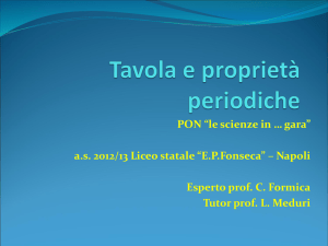 Tavola e proprietà periodiche. Acidi e basi