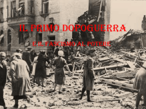 il primo dopoguerra - Scuole Maestre Pie Rimini