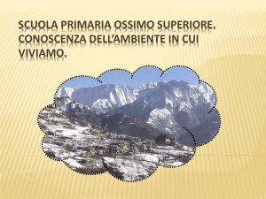 SCUOLA PRIMARIA OSSIMO SUPERIORE. CONSCENZA DELL