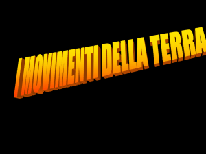 I movimenti della terra