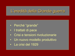 Primo dopoguerra - Italiano e storia
