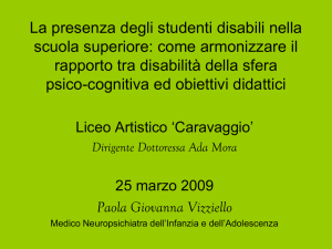 La presenza di studenti disabili nella scuola superiore