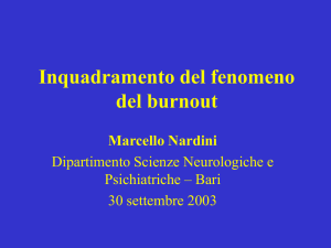 Inquadramento del fenomeno del burnout