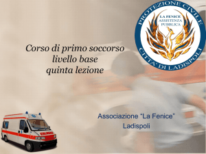 Corso di primo soccorso livello base terza lezione