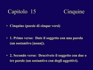 Cap. 15 Cinquine