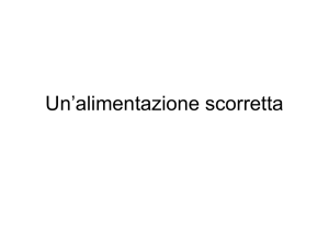 Un`alimentazione scorretta