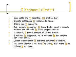 I Pronomi diretti