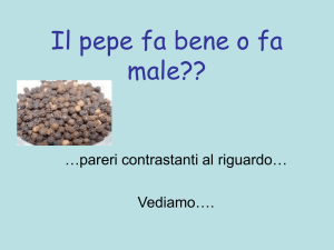Il pepe fa bene o fa male??