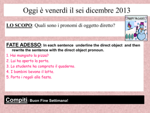 pronome oggetto - Roslyn Schools