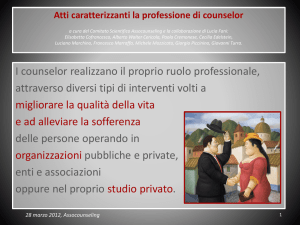 Gli atti caratterizzanti del counseling