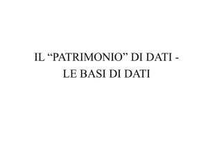 Dizionario dei dati