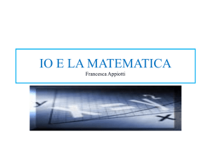 IO E LA MATEMATICA