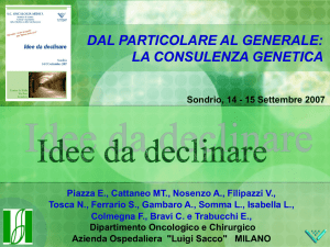 Diapositiva 1 - Oncologia Medica Sondrio