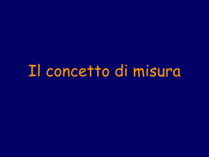 Il concetto di misura