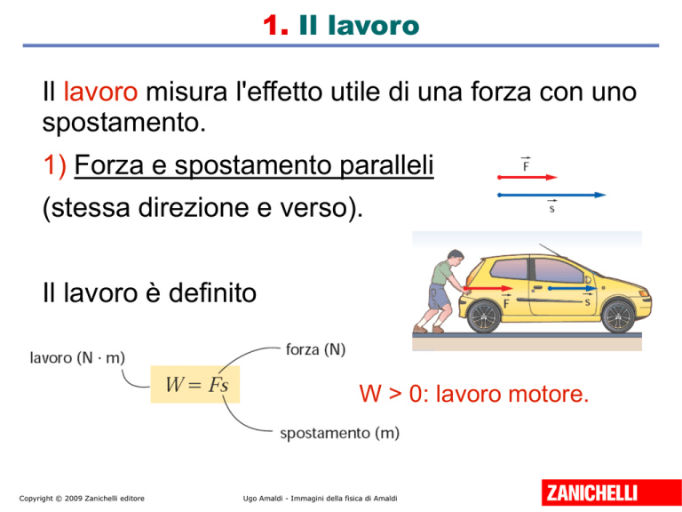 Lavoro ed energia - Lezioni di fisica per gli allievi del Bovara