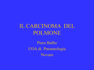 Il carcinoma del polmone parte prima
