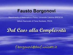Presentazione dal Caos alla Complessita