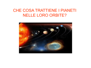 CHE COSA TRATTIENE I PIANETI NELLE LORO ORBITE?