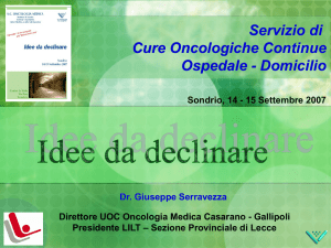 Diapositiva 1 - Oncologia Medica Sondrio