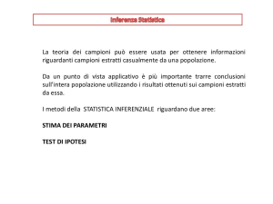stima puntuale e per intervallo di un parametro