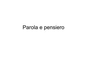 Parola e pensiero