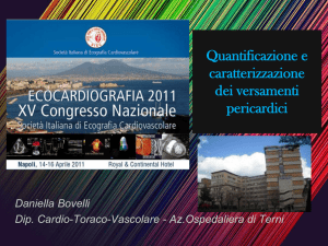 Quantificazione e caratterizzazione dei versamenti pericardici
