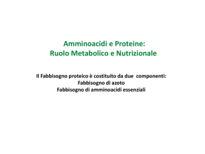lezione SNU-9 proteine ed amminoacidi