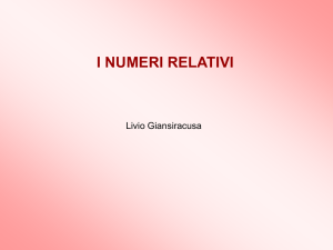 I numeri relativi