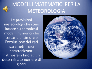 MODELLI MATEMATICI PER LA METEOROLOGIA