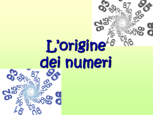 origine del numero