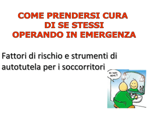 Come prendersi cura di se stessi operando in emergenza