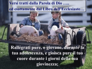 Ricordati del tuo Creatore..